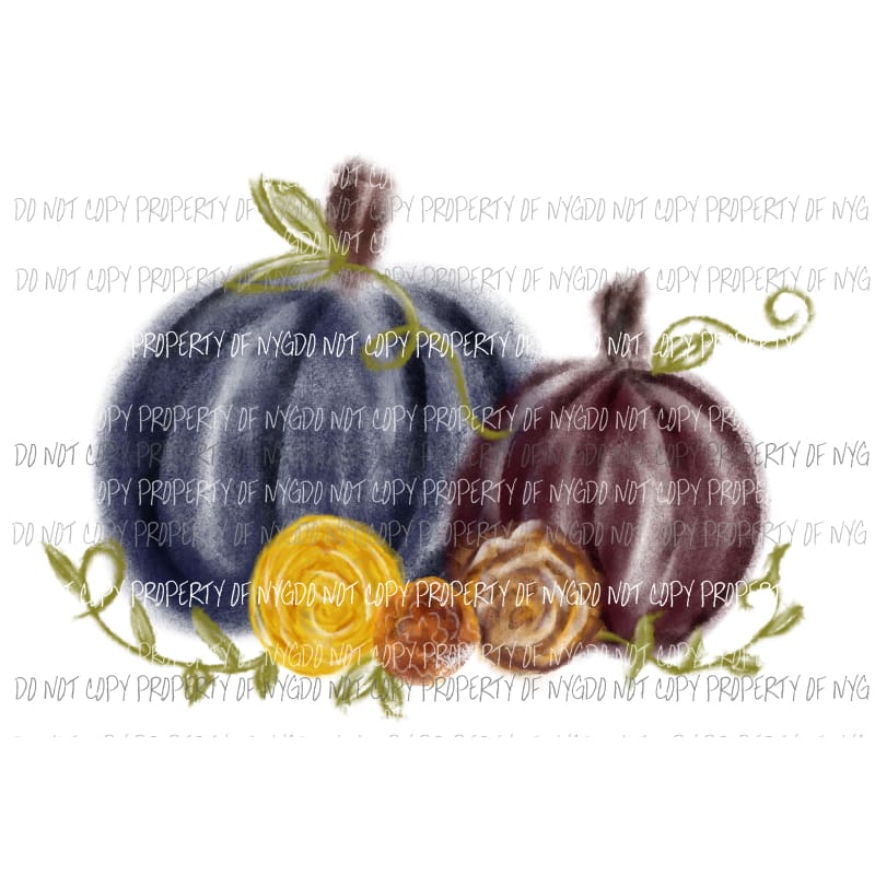 Pumpkin Trio Fall Colors # 11 Sublimation transfers Heat Transfer