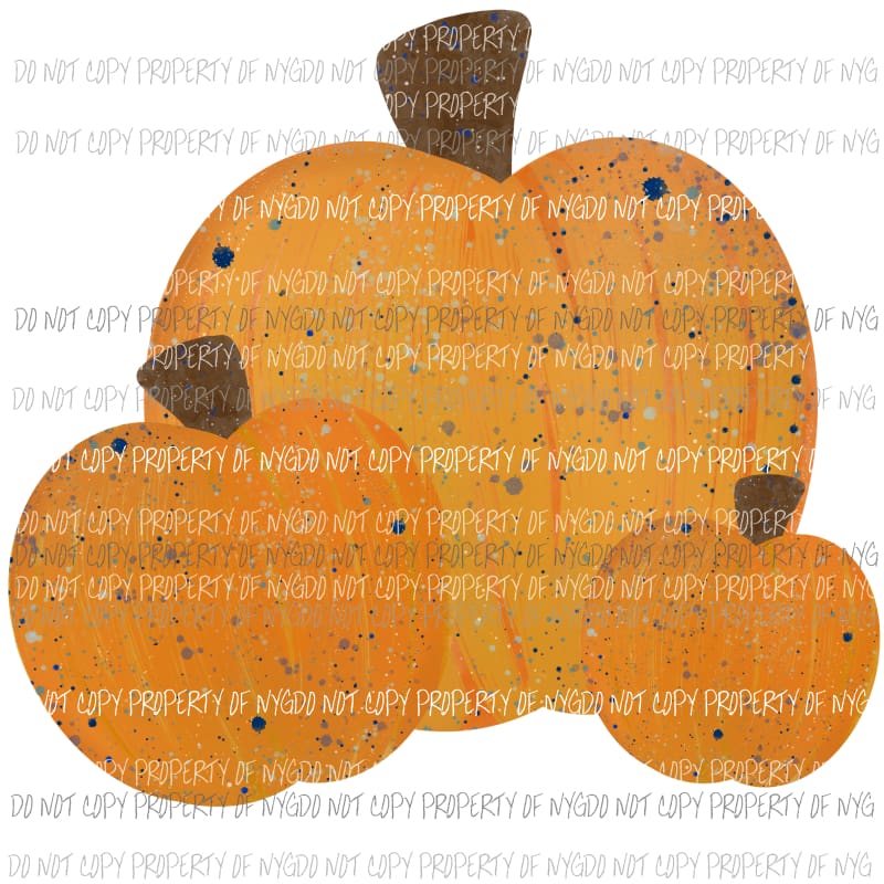 Pumpkin trio speckled Sublimation transfers Heat Transfer