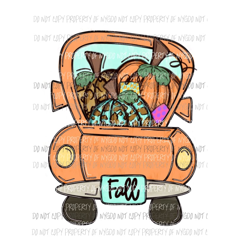 Pumpkin truck # 6 Sublimation transfers Heat Transfer