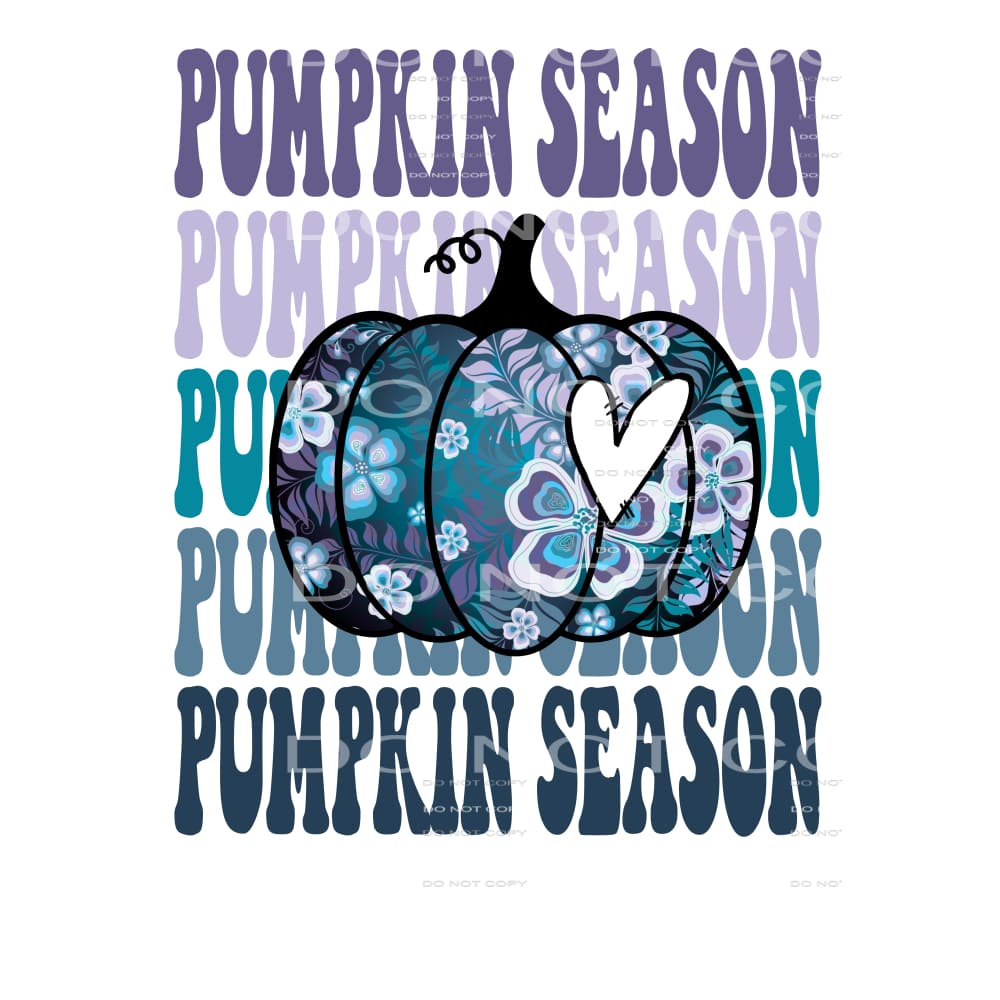 pumpkins season Blue # 449505 Sublimation transfers - Heat