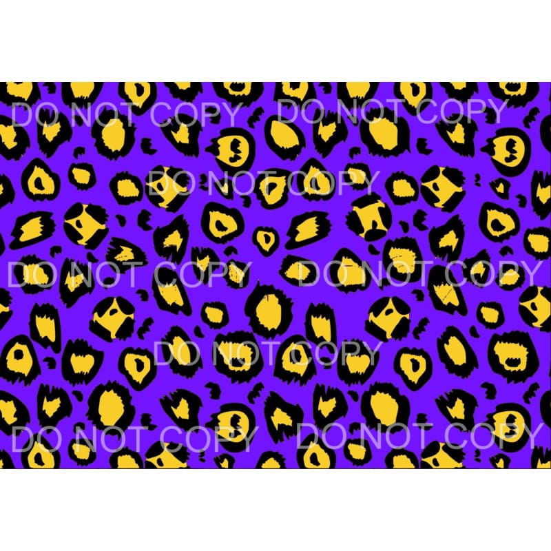 Purple and Gold Leopard Sheet # 529 Sublimation transfers -
