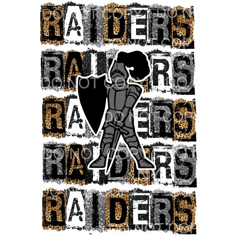 RAIDERS BLOCK # 103 Sublimation transfers - Heat Transfer