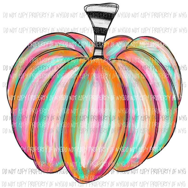 rainbow pumpkin Sublimation transfers Heat Transfer