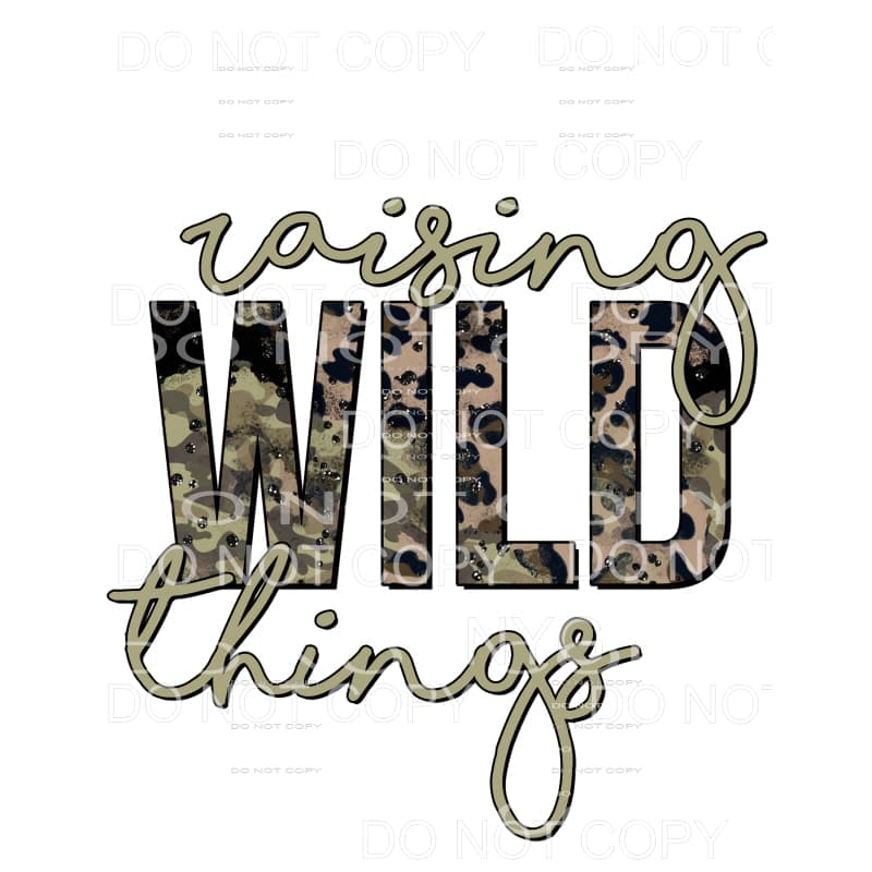 Raising Wild Things Camo Leopard Sublimation transfers -