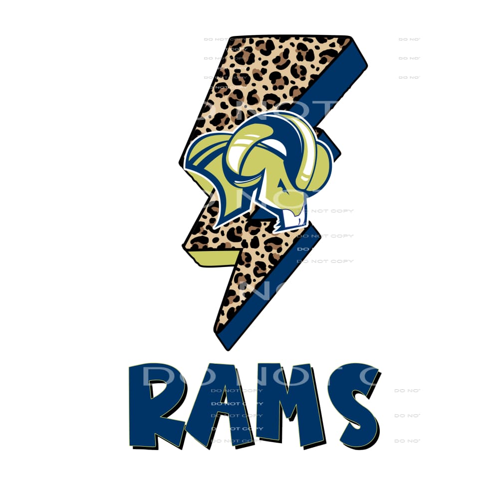 RAMS Lightning bolt # 55066 Sublimation transfers - Heat