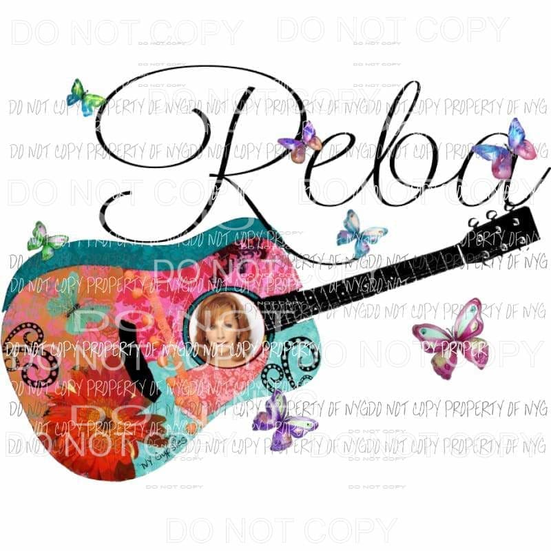 Reba Guitar Sublimation transfers Heat Transfer