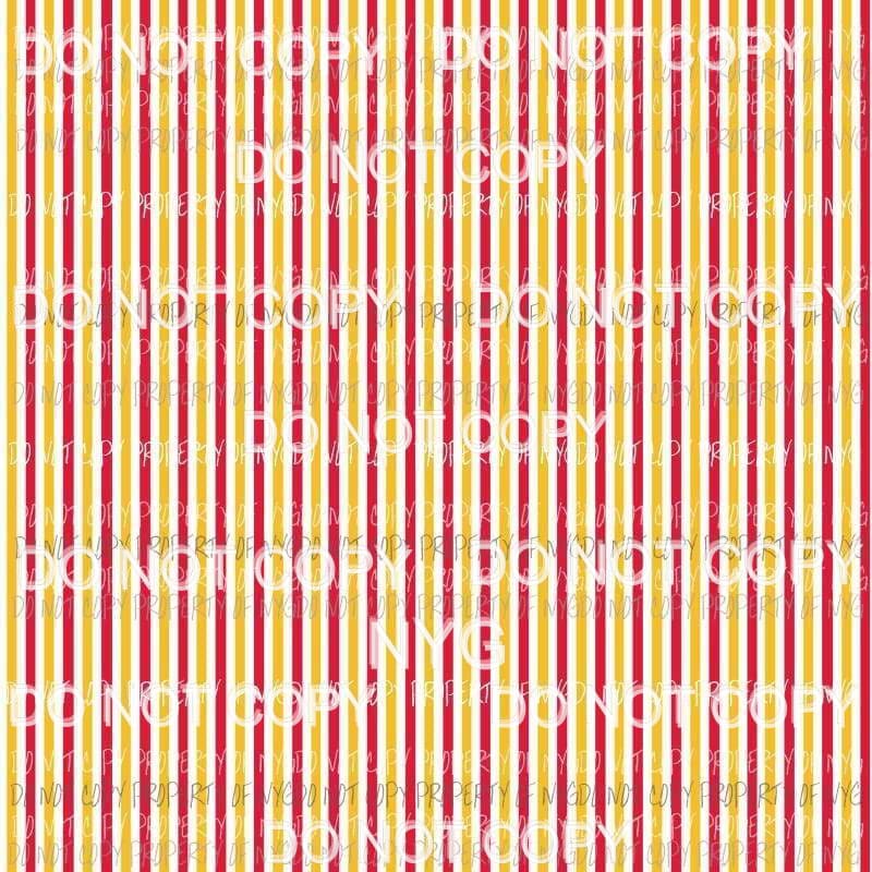 Red and Gold Stripe Sheet Sublimation transfers 13 x 9 inches Heat Transfer