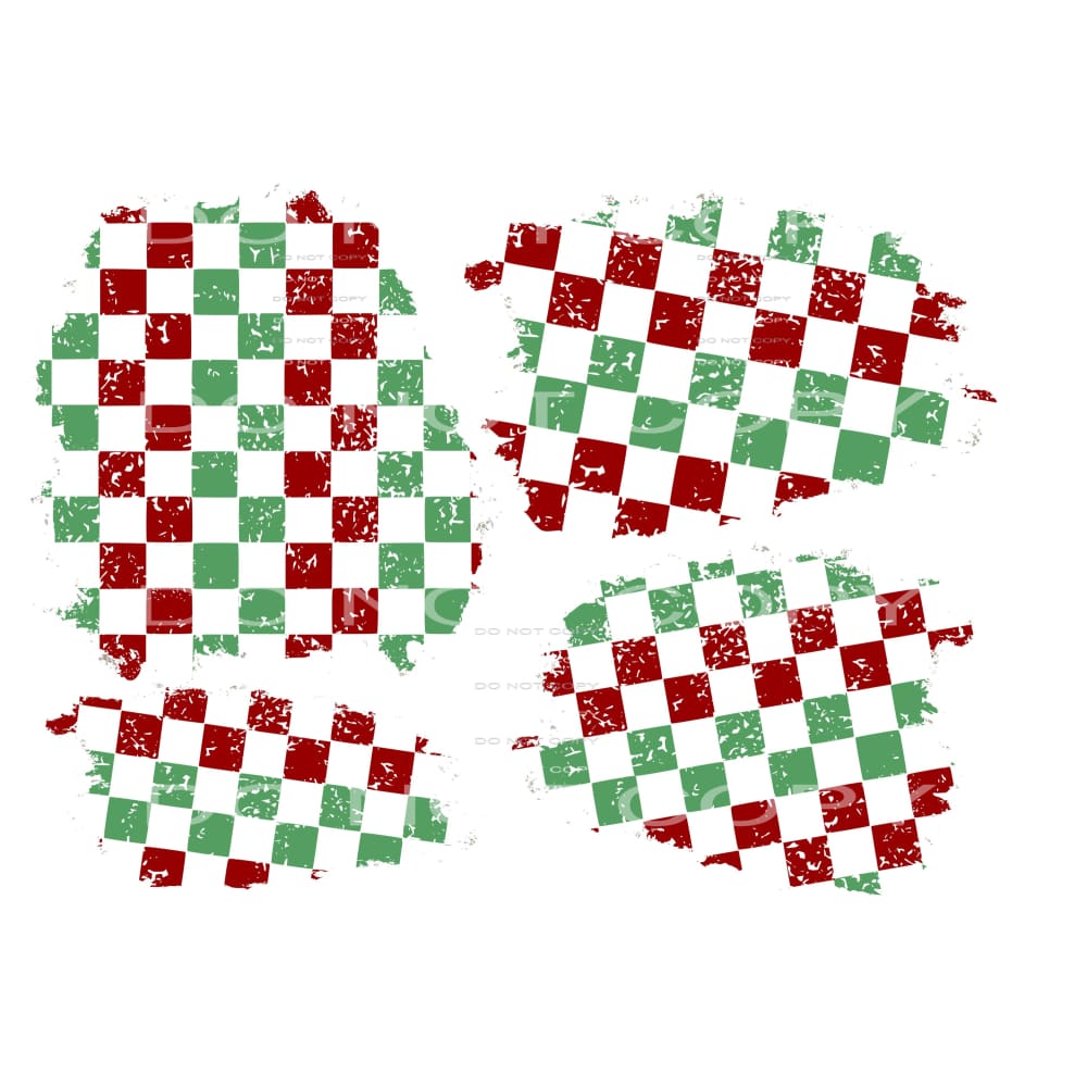 Red and Green Patches # 2157 Sublimation transfers - Heat