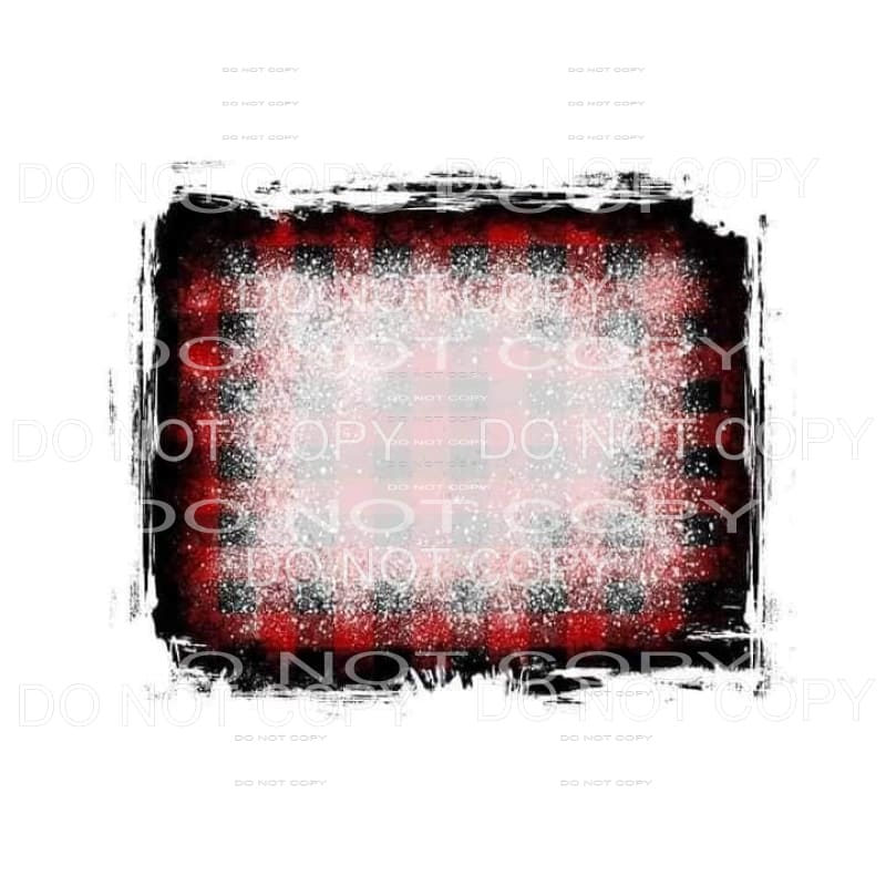 Red Buffalo Plaid Black White Splatter Sheet #1940