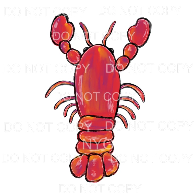 Red Crawfish Sublimation transfers - Heat Transfer