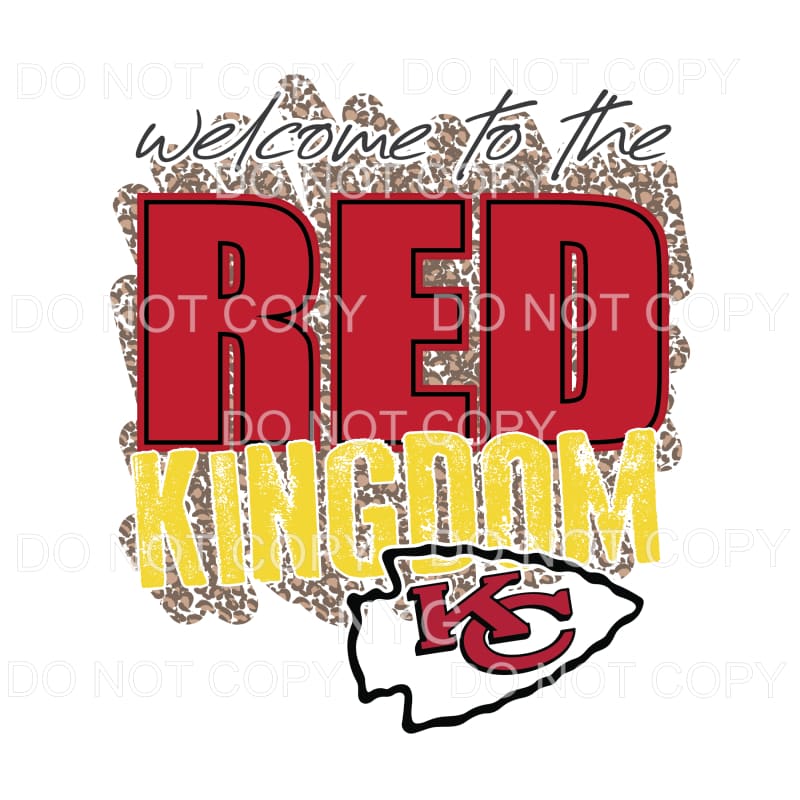Red Kingdom KC chiefs 1 Sublimation transfers - Heat