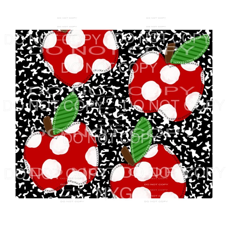 Red Polka Dot Apple Composition Notebook Teacher Sheet