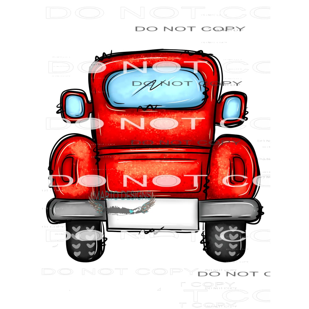 Red Truck #8754 Sublimation transfers - Heat Transfer