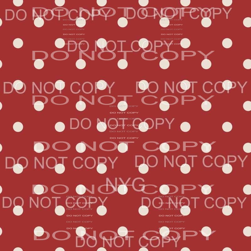 Red White Polka Dot Sheet #847 Sublimation transfers - Heat