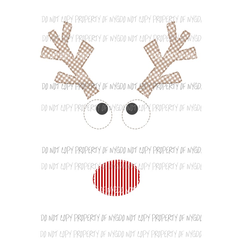 Reindeer Boy Stripes Checkered # 1 Sublimation transfers Heat Transfer