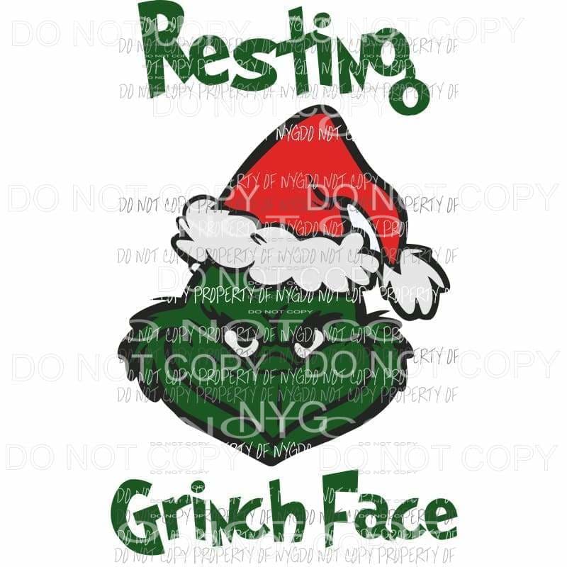 Resting Grinch Face Sublimation transfers Heat Transfer