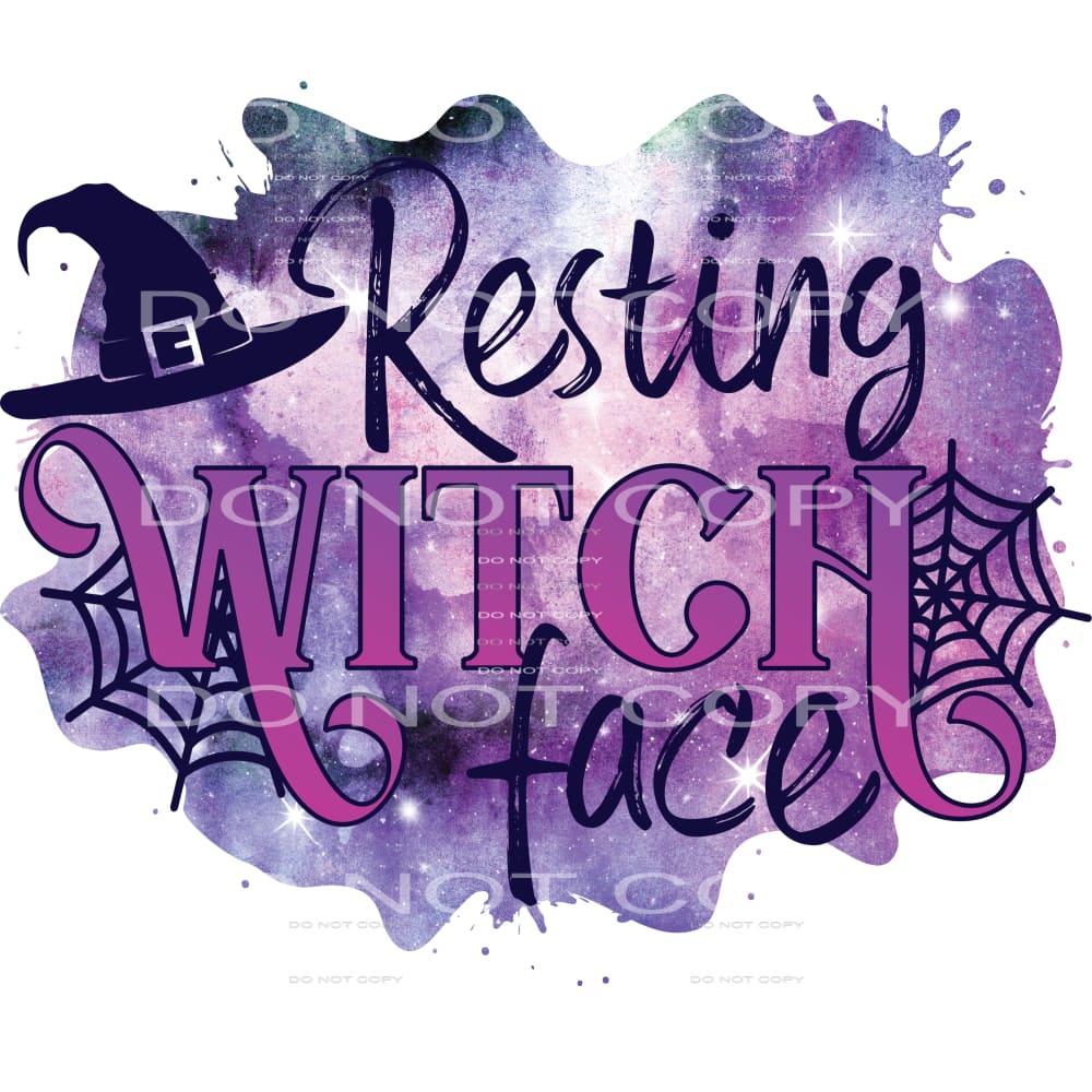 resting witch face #7598 Sublimation transfers - Heat