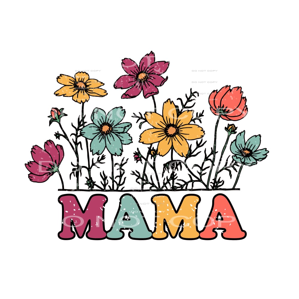 Retro Flower # 12018 CUSTOM Mama - Mimi - Mom - Nana other