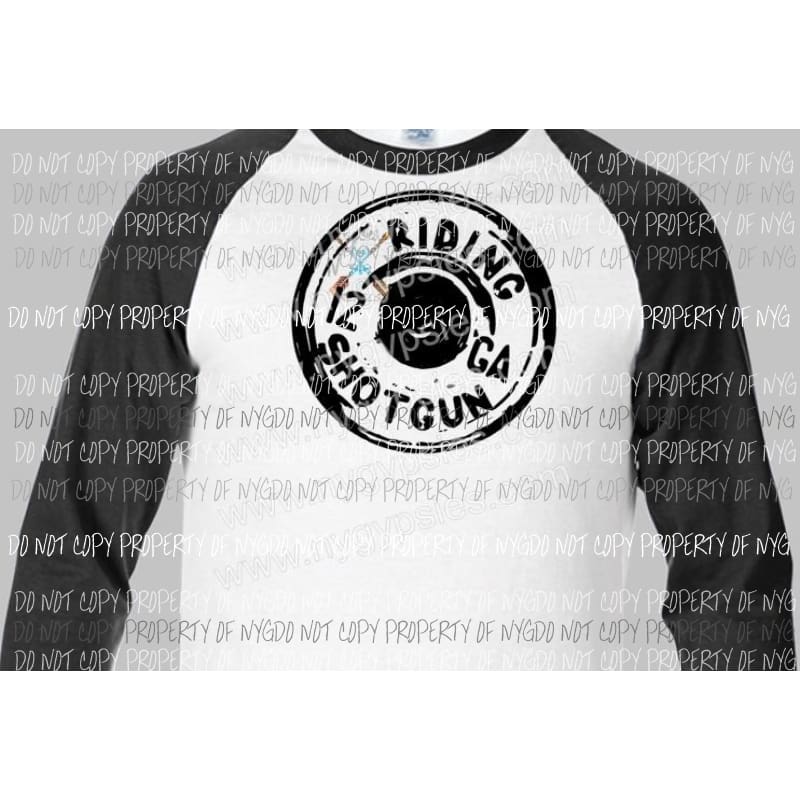 Riding Shotgun sublimation transfer Heat Transfer