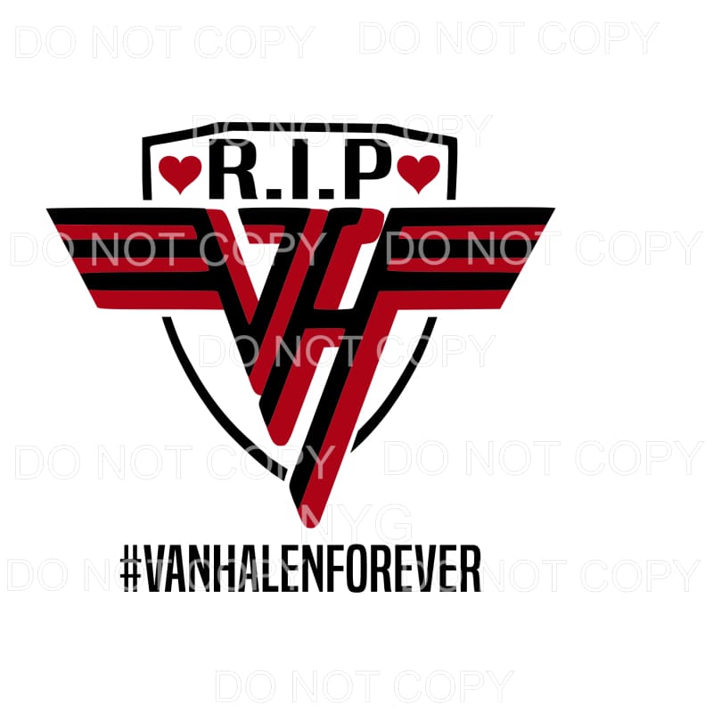 RIP Van Halen Forever Sublimation transfers - Heat Transfer