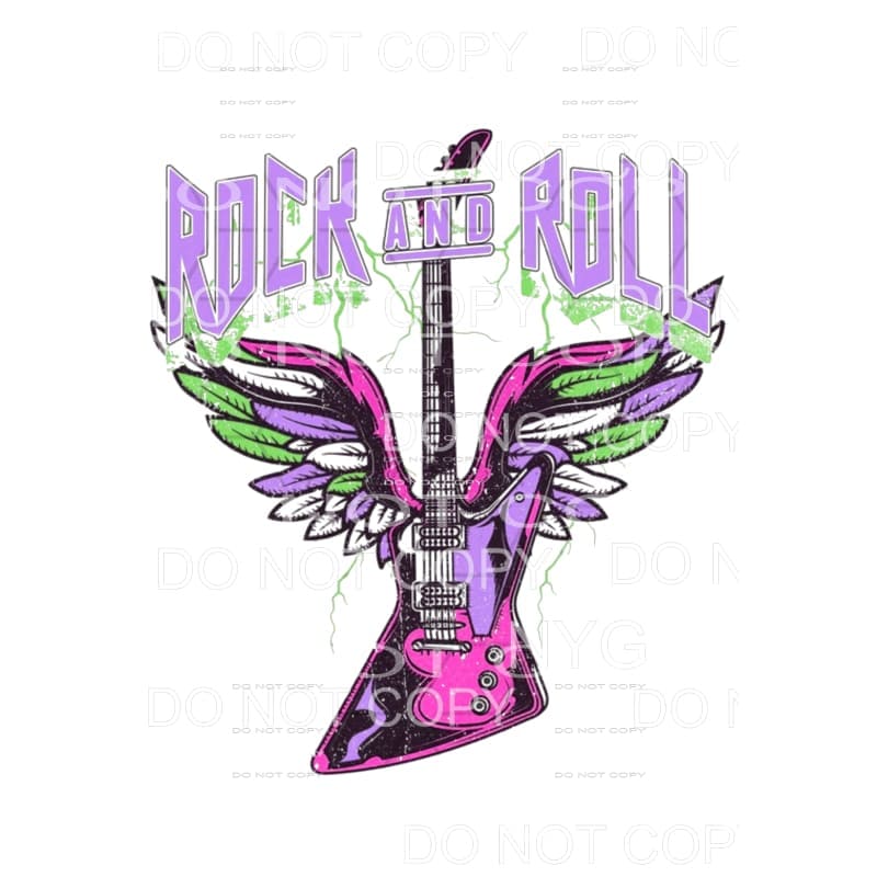 Rock and Roll Guitar # 2 Sublimation transfers - Heat
