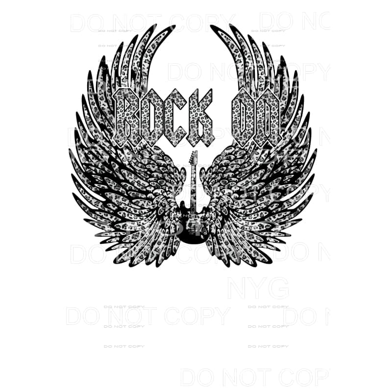 Rock On Wings Snow Leopard Sublimation transfers - Heat