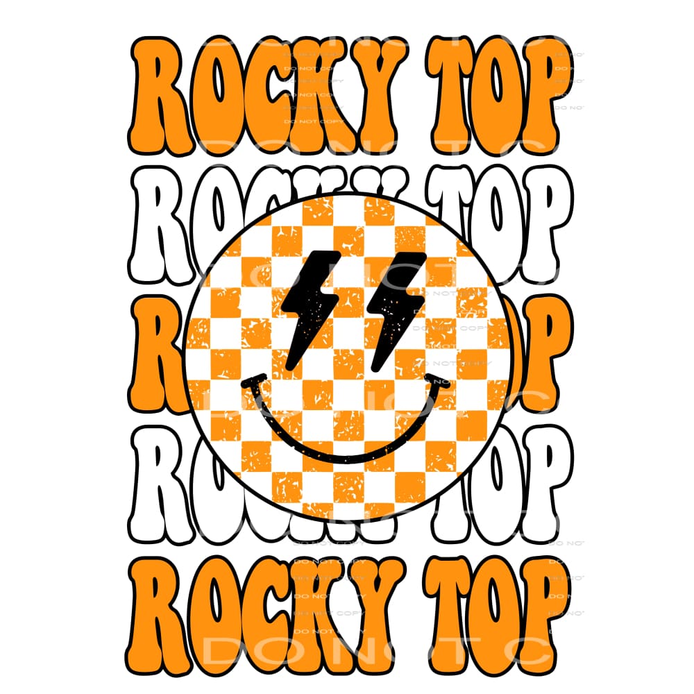 rocky top smile face # 1002 Sublimation transfers - Heat