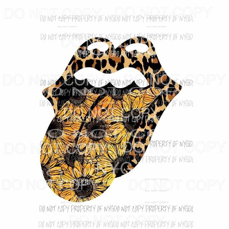 Rolling stones Leopard Sunflower Lips Sublimation transfers Heat Transfer