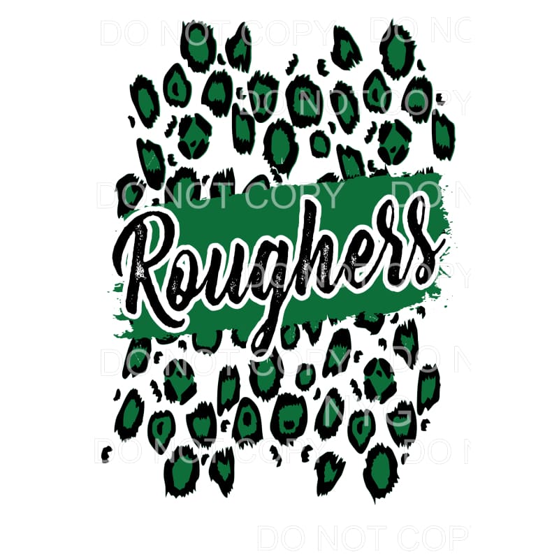 Roughers leopard green and black Sublimation transfers -