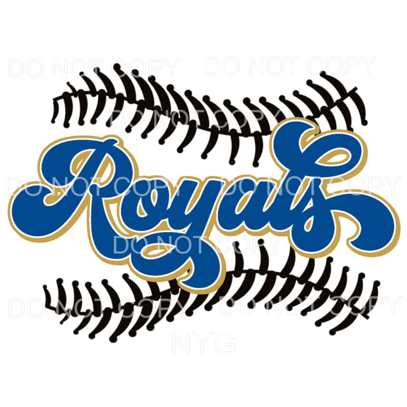 Royals Baseball Stitching Kansas City Sublimation transfers