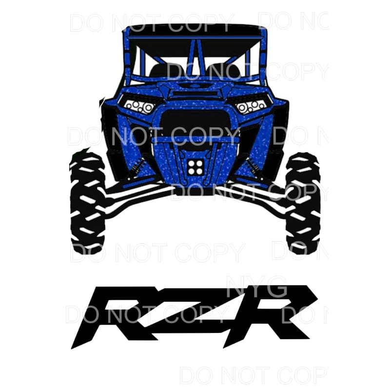 RZR Blue Polaris Off Road Vehicle Sublimation transfers -