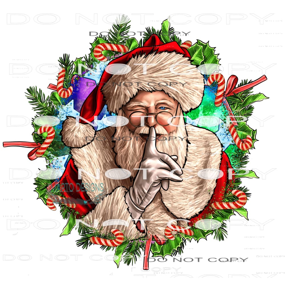 Santa #7412 Sublimation transfers - Heat Transfer Graphic