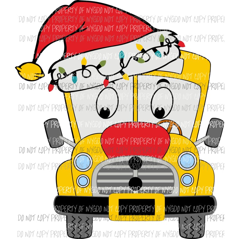 santa bus Sublimation transfers Heat Transfer