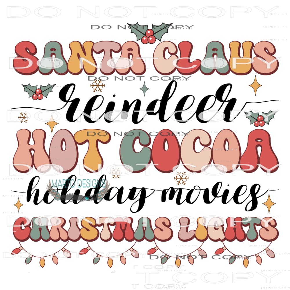 Santa Clause #7822 Sublimation transfers - Heat Transfer