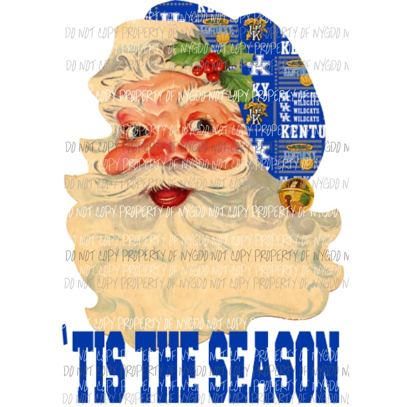 Santa Kentucky Basketball Sublimation transfers Heat Transfer