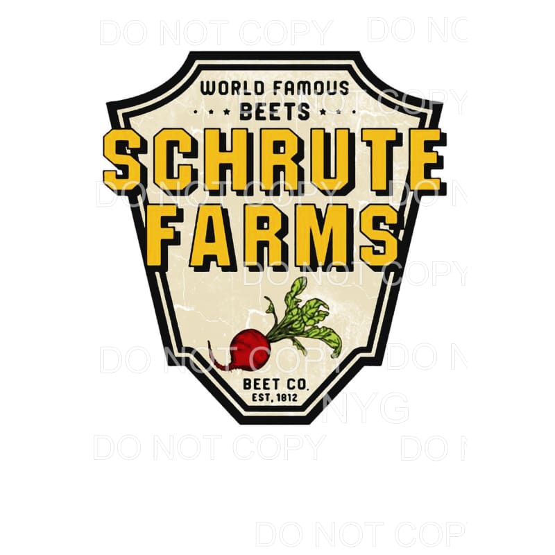 Schrute Farms beets the office Sublimation transfers - Heat