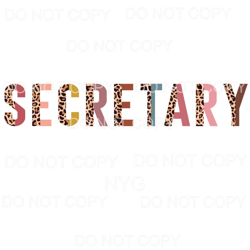 Secretary Half Leopard Sublimation transfers - Heat Transfer