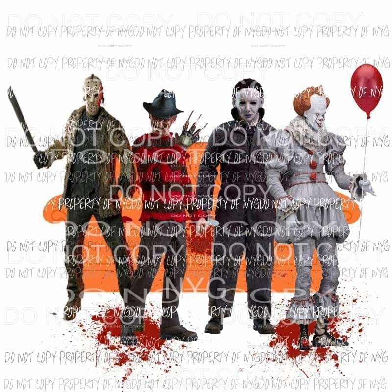 serial killers freddie horror Halloween Fall Sublimation transfers Heat Transfer