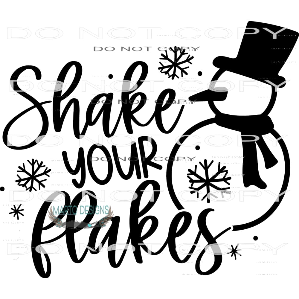 Shake Your Flakes #7890 Sublimation transfers - Heat