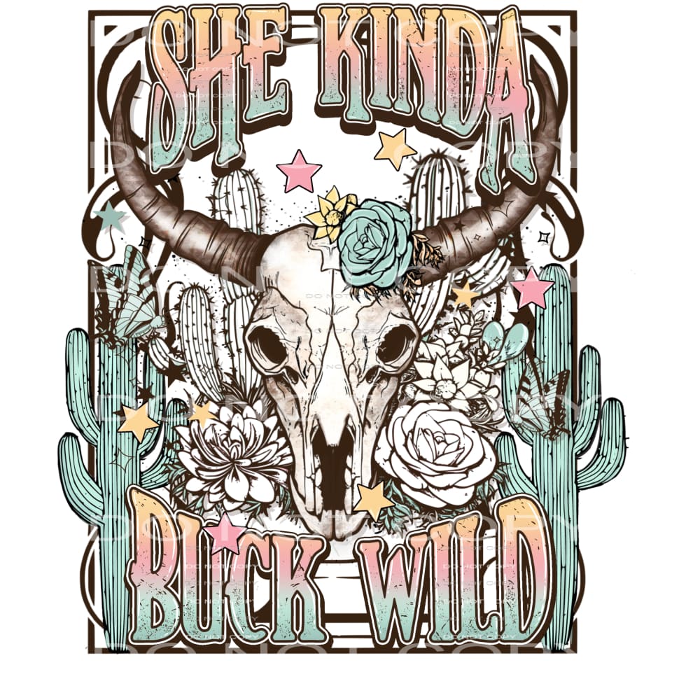 She kinda buck wild 162 Sublimation transfers - Heat