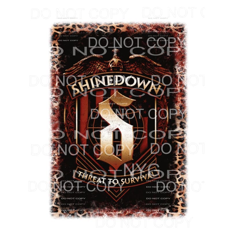 Shinedown Threat To Survival Leopard Frame Sublimation
