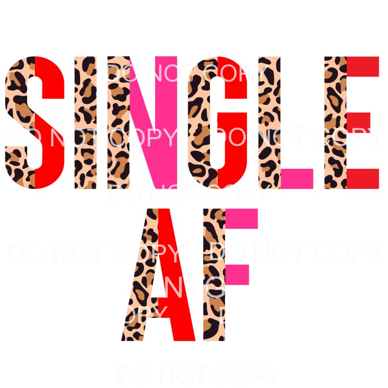 Single AF Half Leopard #2240 Sublimation transfers - Heat