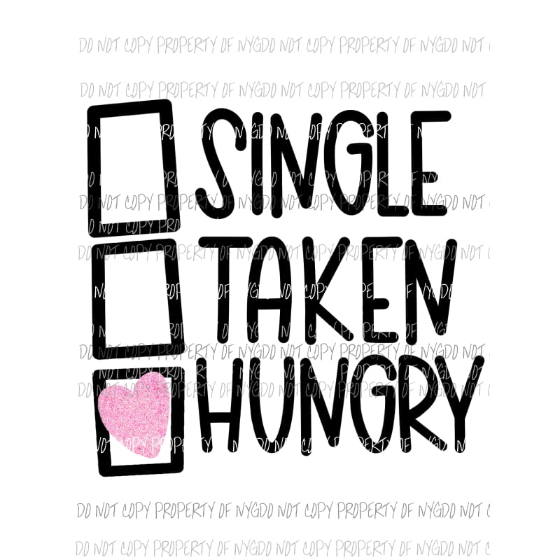 Single Taken Hungry Sublimation transfers Heat Transfer