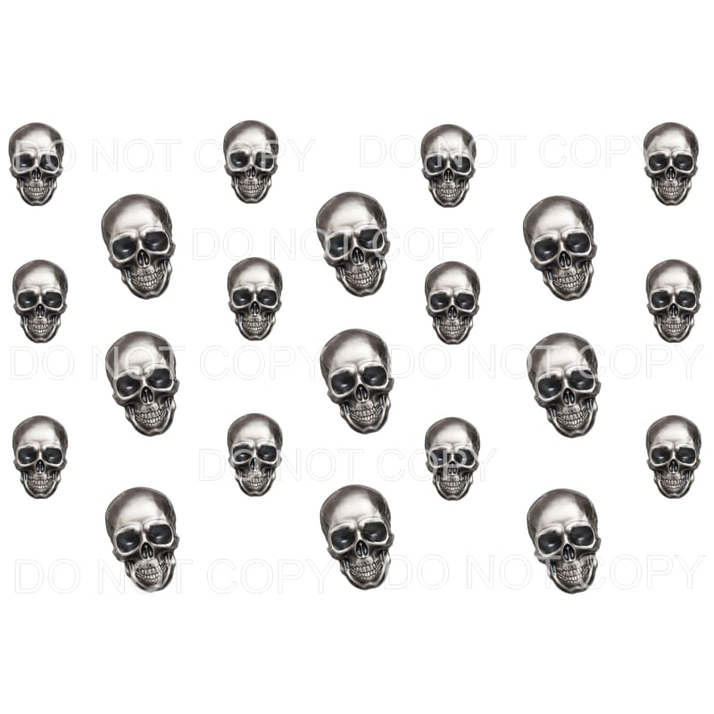 Skulls Background Sheet Sublimation transfers - Heat