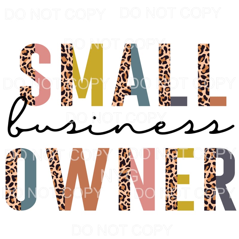 Small Business Owner Half Leopard Neutrals Sublimation