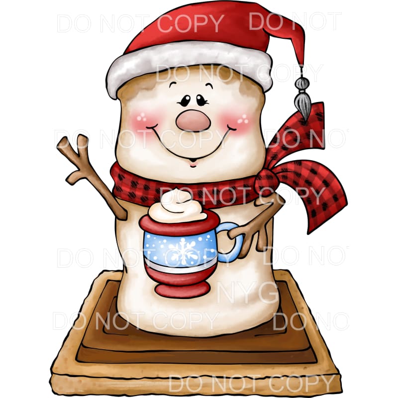 Smore Holding A Cup Of Hot Cocoa #400 Sublimation transfers