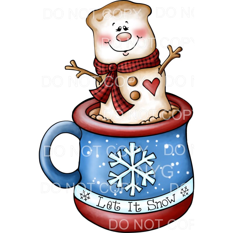 Smore In A Let It Snow Hot Cocoa Mug Winter #397 Sublimation