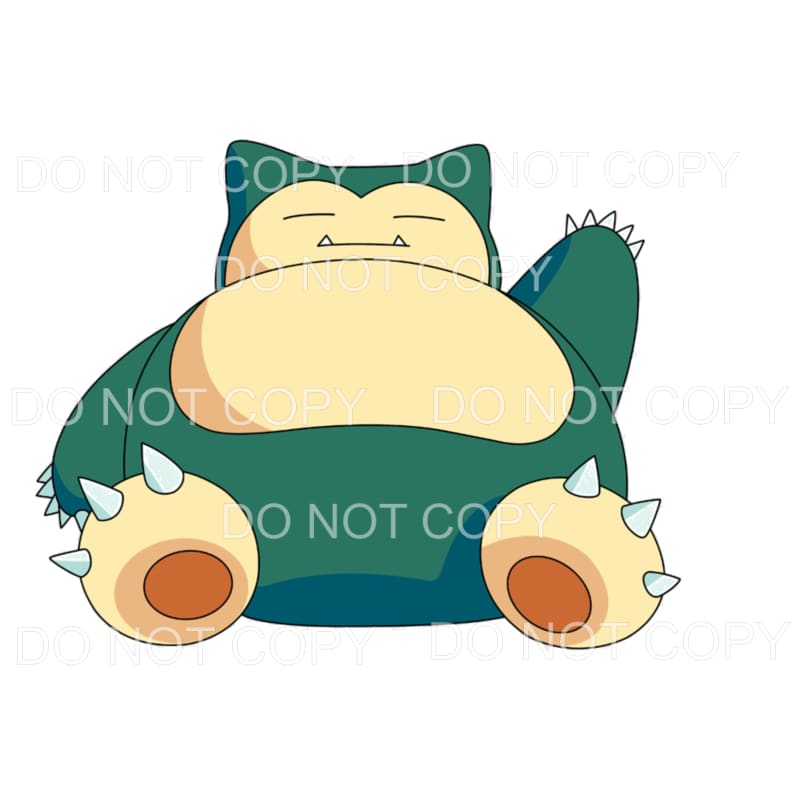 Snorlax Pokemon # 2 Sublimation transfers - Heat Transfer