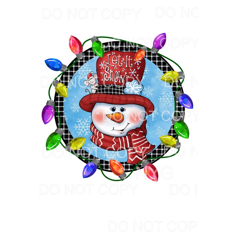 Snowman Circle # 7083 Sublimation transfers - Heat Transfer