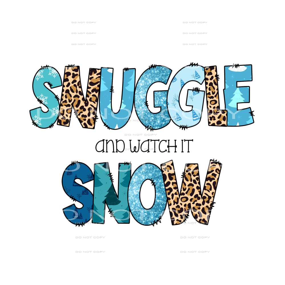 snuggle and watch it snow #7524 Sublimation transfers - Heat